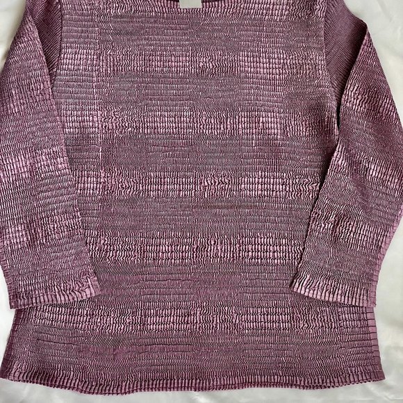 Pile Ou Face Paris Dusty Rose/Mauve Crinkle Shirt - Picture 3 of 11